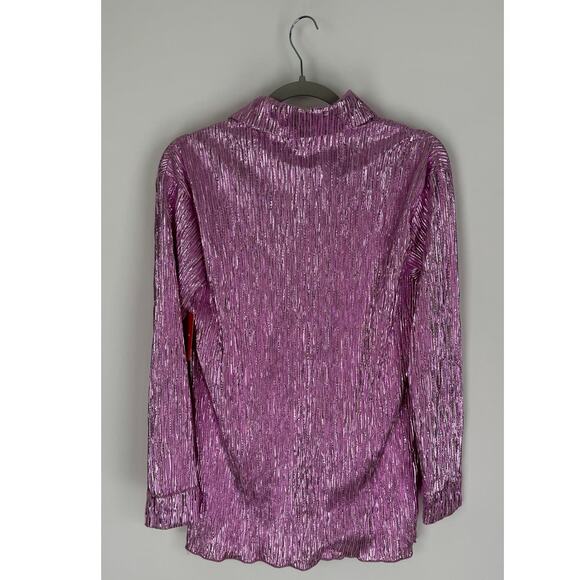 Buddy Love Veronica Textured Shorts Outfit Set Pink Metallic Womens Small New - Picture 7 of 14